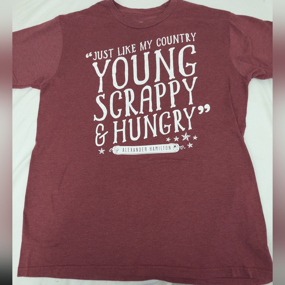 Hamilton Broadway Musical T-shirt Young, Scrappy and Hungry Large